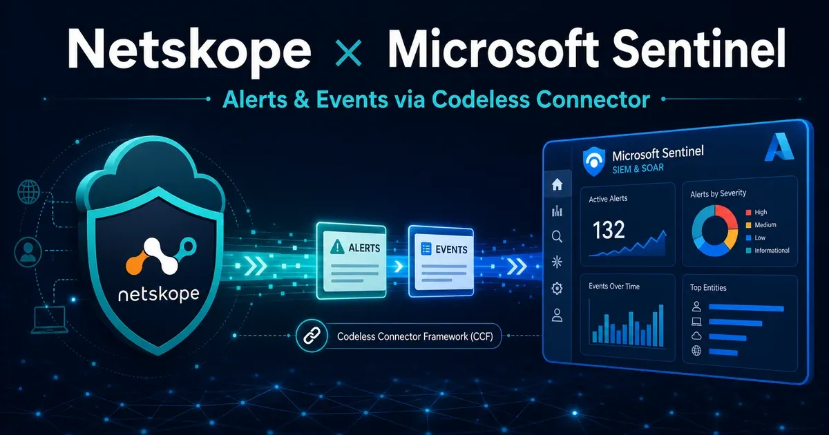 NetskopeのログをMicrosoft Sentinelに取り込む — 新コネクタ「Netskope Alerts and Events」接続手順