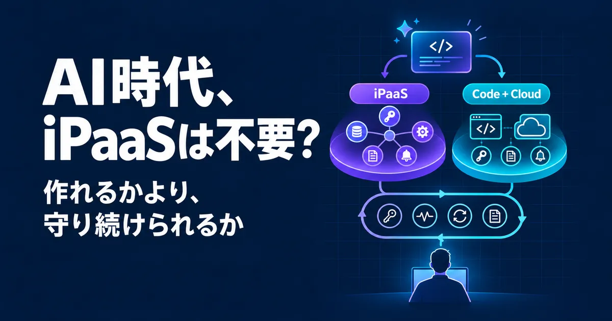 AIで自動化を作れる時代に、iPaaSに任せたいもの