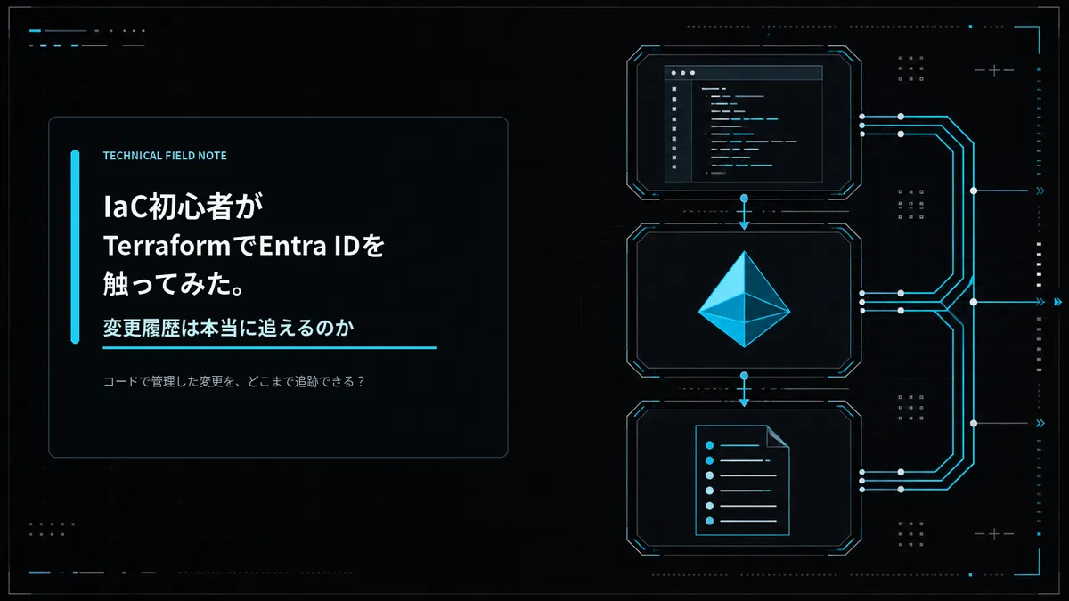IaC初心者がTerraformでEntra IDを触ってみた。変更履歴は本当に追えるのか