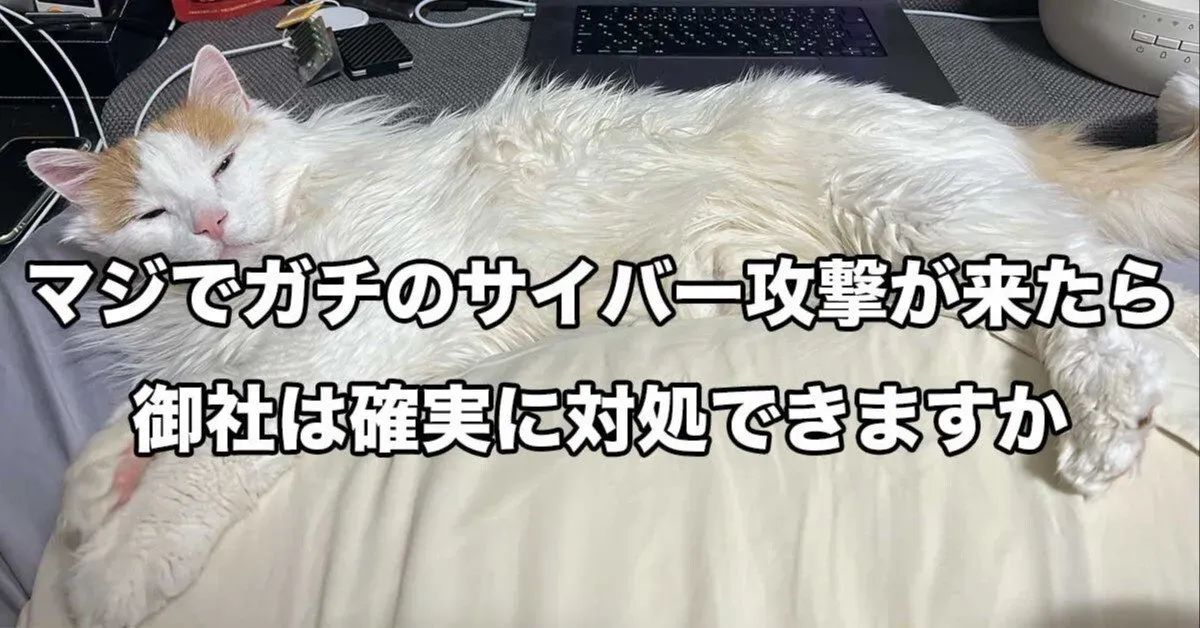 ガチのサイバー攻撃が来たら御社は確実に対処できますか