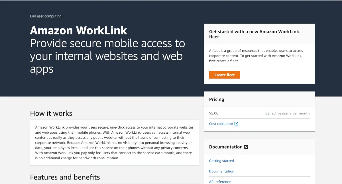 AWS WorkLinkを触ってみました