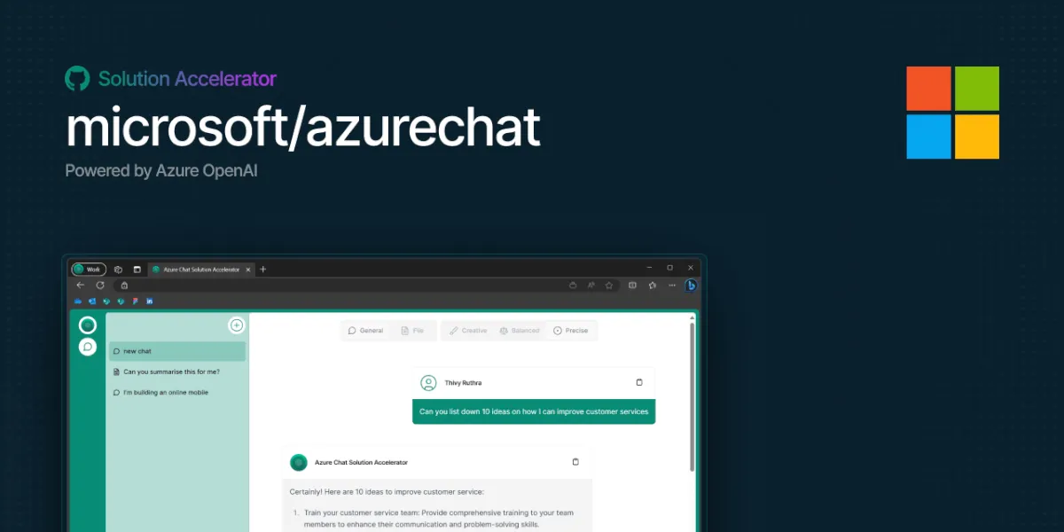 Microsoft製Private AI Chatが大幅にアップデートして「Azure Chat」となって復活したのでローカルで動かしてみた