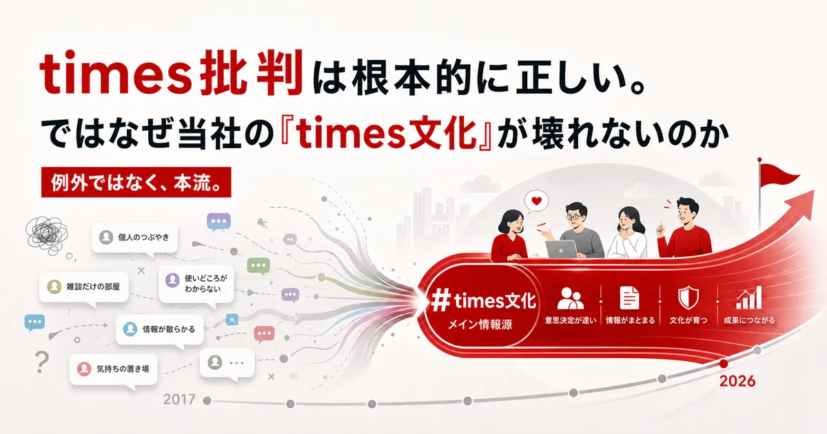 times批判は根本的に正しい。ではなぜ当社の「times文化」が壊れないのか