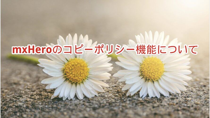 mxHeroのコピーポリシー機能について